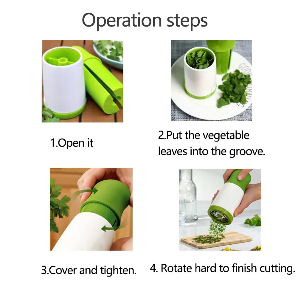 Manual Herb Grinder Spice Mill Parsley Shredder Vegetable Cutter Coriander Mincer Chili and Cilantro Kitchen Tool Gadget