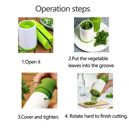 Manual Herb Grinder Spice Mill Parsley Shredder Vegetable Cutter Coriander Mincer Chili and Cilantro Kitchen Tool Gadget